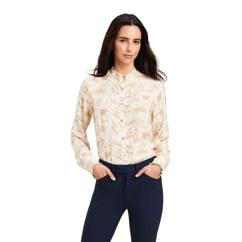 Ariat Hemden Damen - Clarion Khaki/Weiß ( PHWVN-7251 )